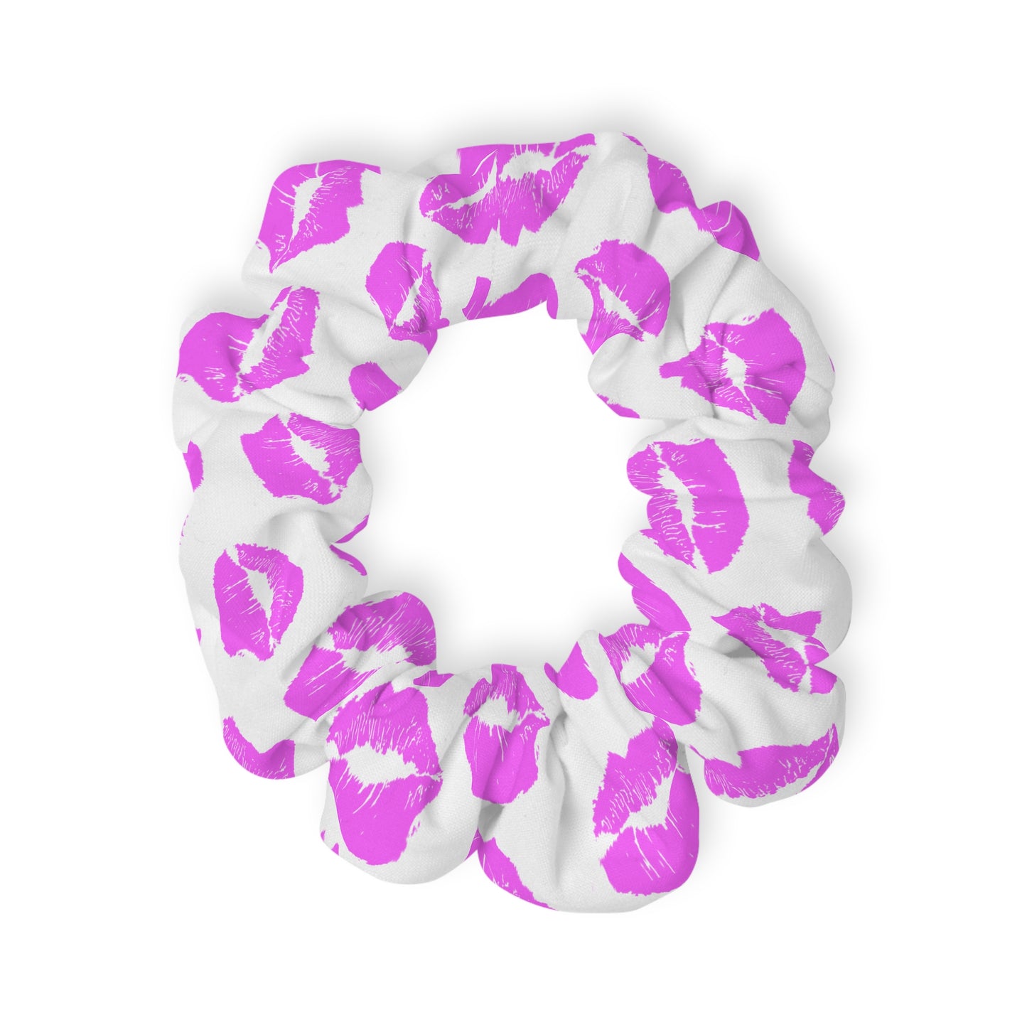 Pink Kisses Hair Tie Scrunchie