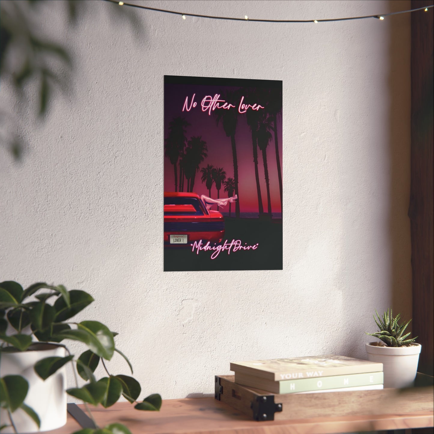 Midnight Drive - No Other Lover Band Music 80s Inspired Art Poster