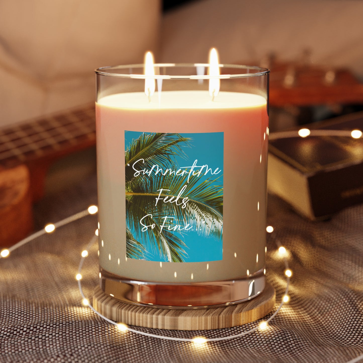 No Other Lover 'Summertime Feels So Fine' Blue Lyrics Scented Candle - Full Glass, 11oz