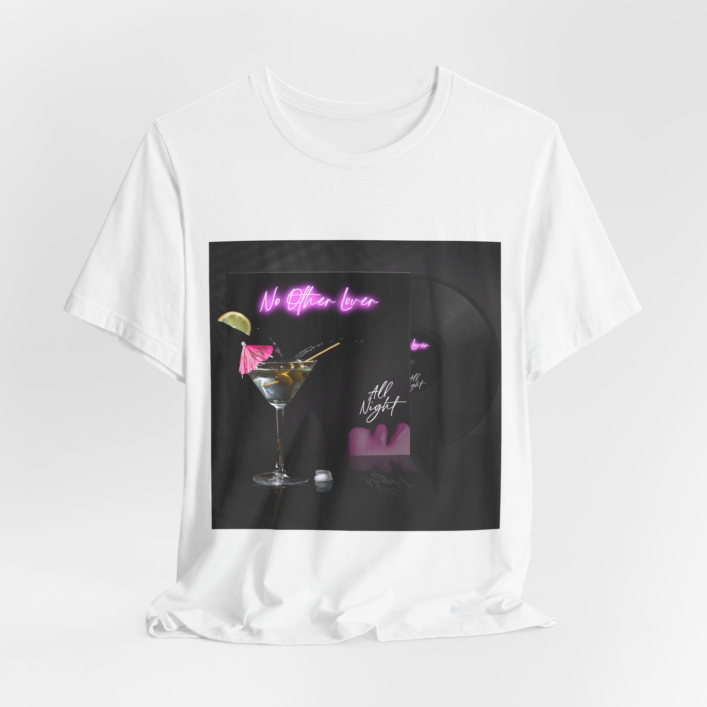All Night 'Martini' Unisex Jersey Short Sleeve T Shirt, Music, Band Tee