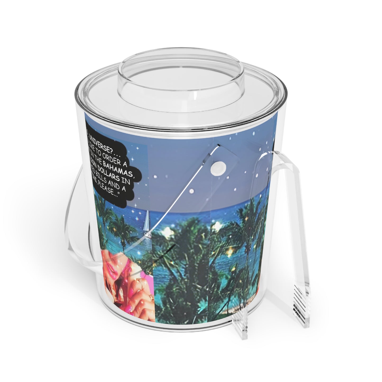 Universe Martini Ice Bucket with Tongs