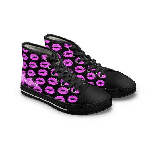 Kisses All Over Women's High Top Sneakers