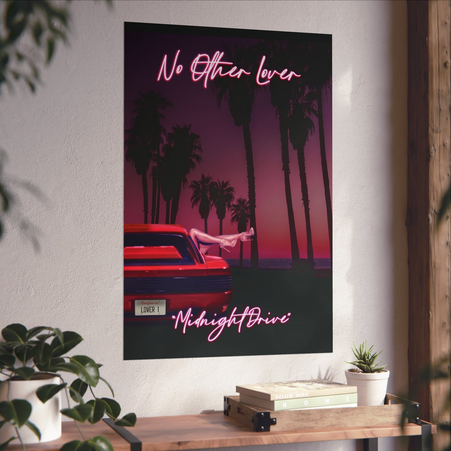 Midnight Drive - No Other Lover Band Music 80s Inspired Art Poster