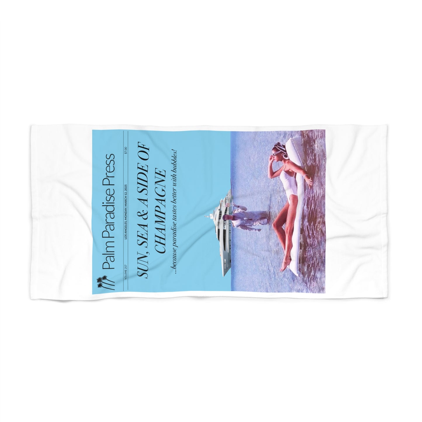 Palm Paradise 'Champagne' Beach Towel