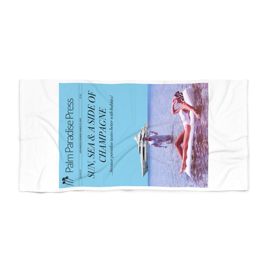 Palm Paradise 'Champagne' Beach Towel