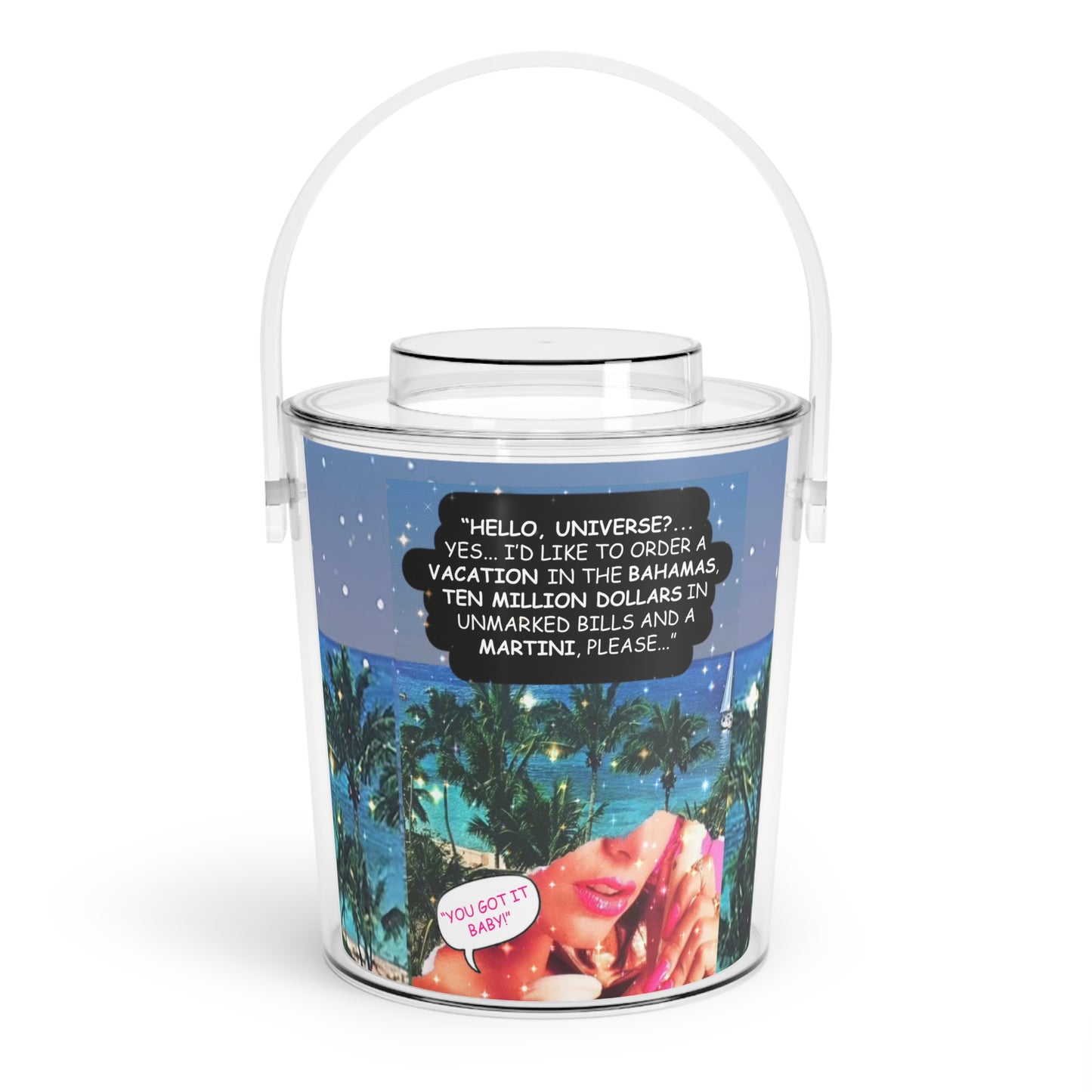 Universe Martini Ice Bucket with Tongs