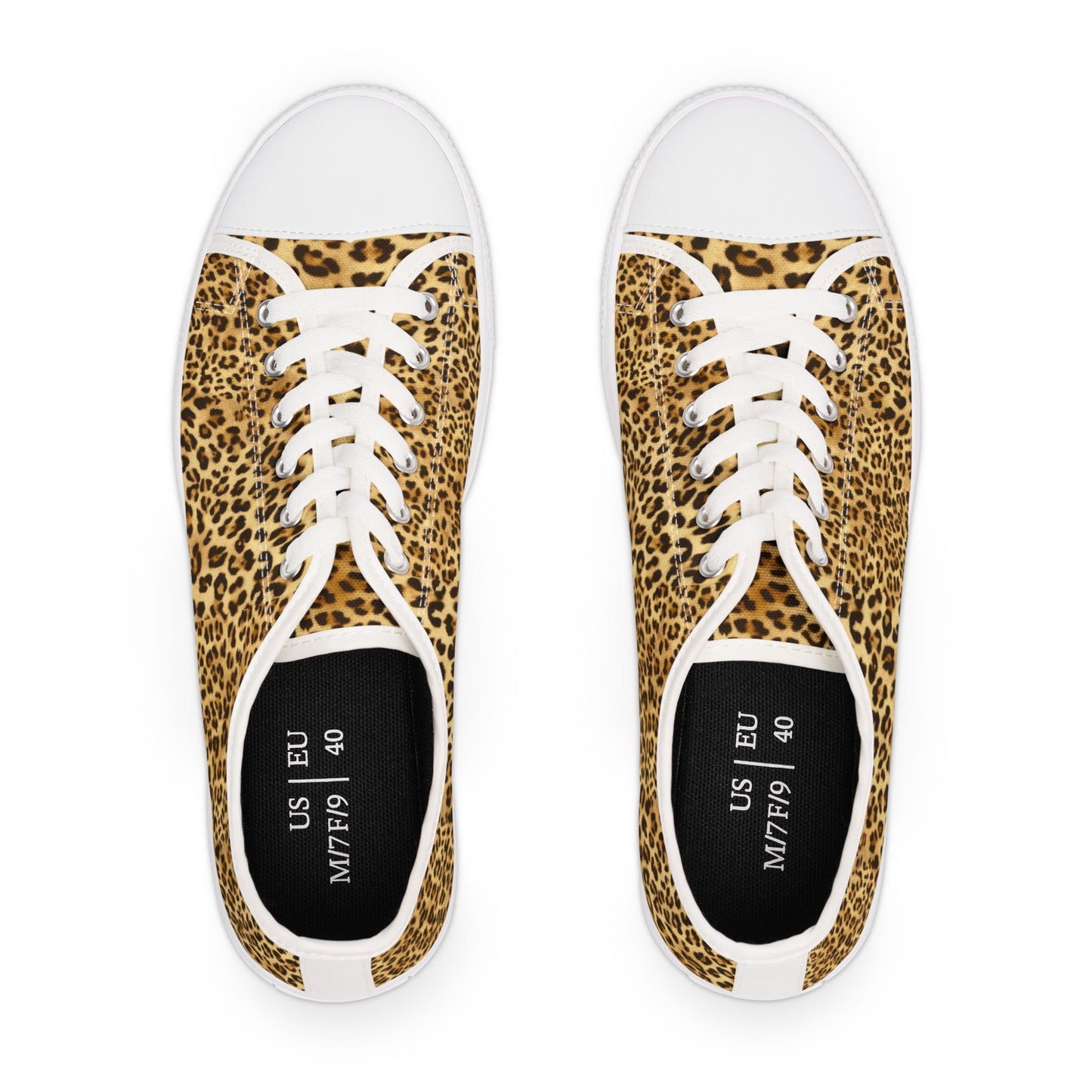 Leopard Print 'Wild' Women's Low Top Sneakers