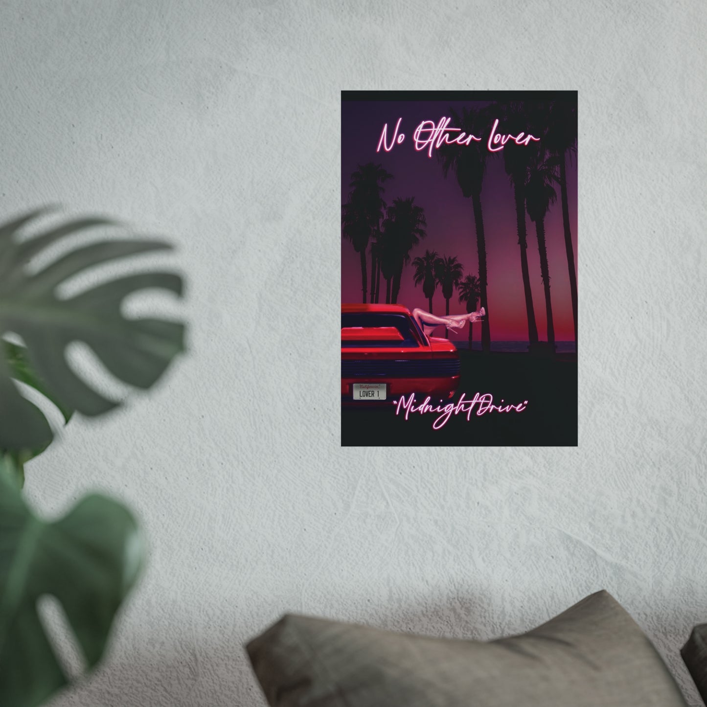 Midnight Drive - No Other Lover Band Music 80s Inspired Art Poster