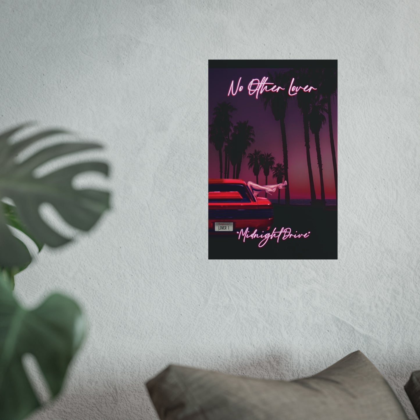 Midnight Drive - No Other Lover Band Music 80s Inspired Art Poster