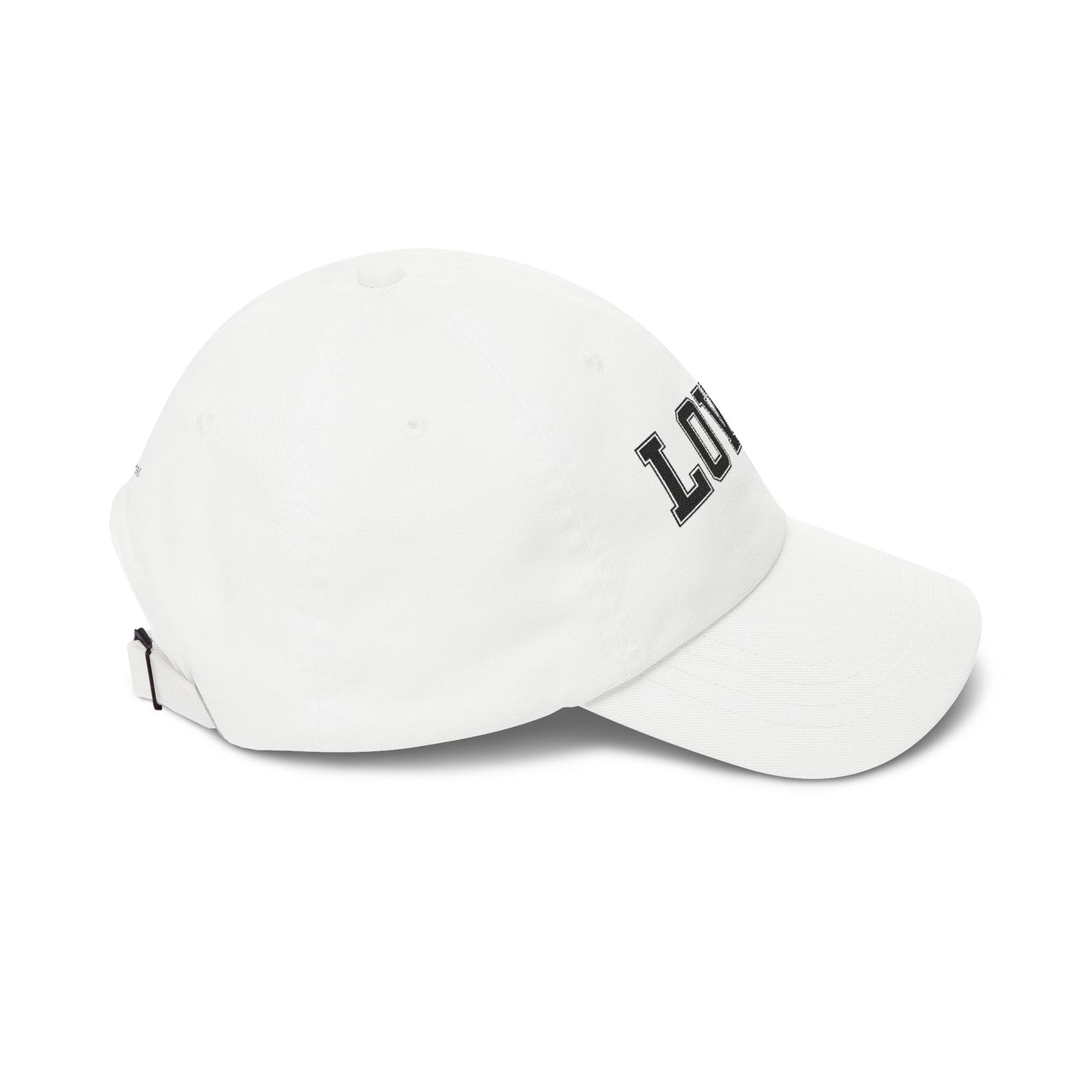 LOVER Dad Cap - White & Black Cotton Baseball Hat