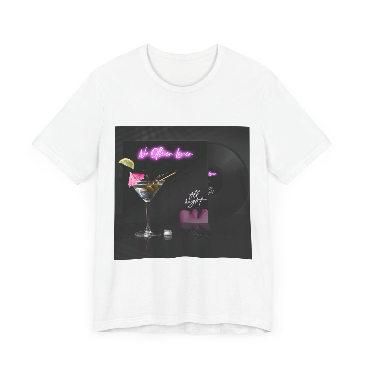 All Night 'Martini' Unisex Jersey Short Sleeve T Shirt, Music, Band Tee