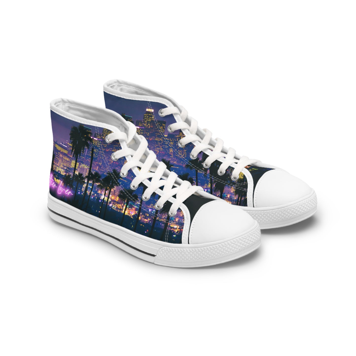 No Other Lover 'City Lights' Women's High Top Sneakers
