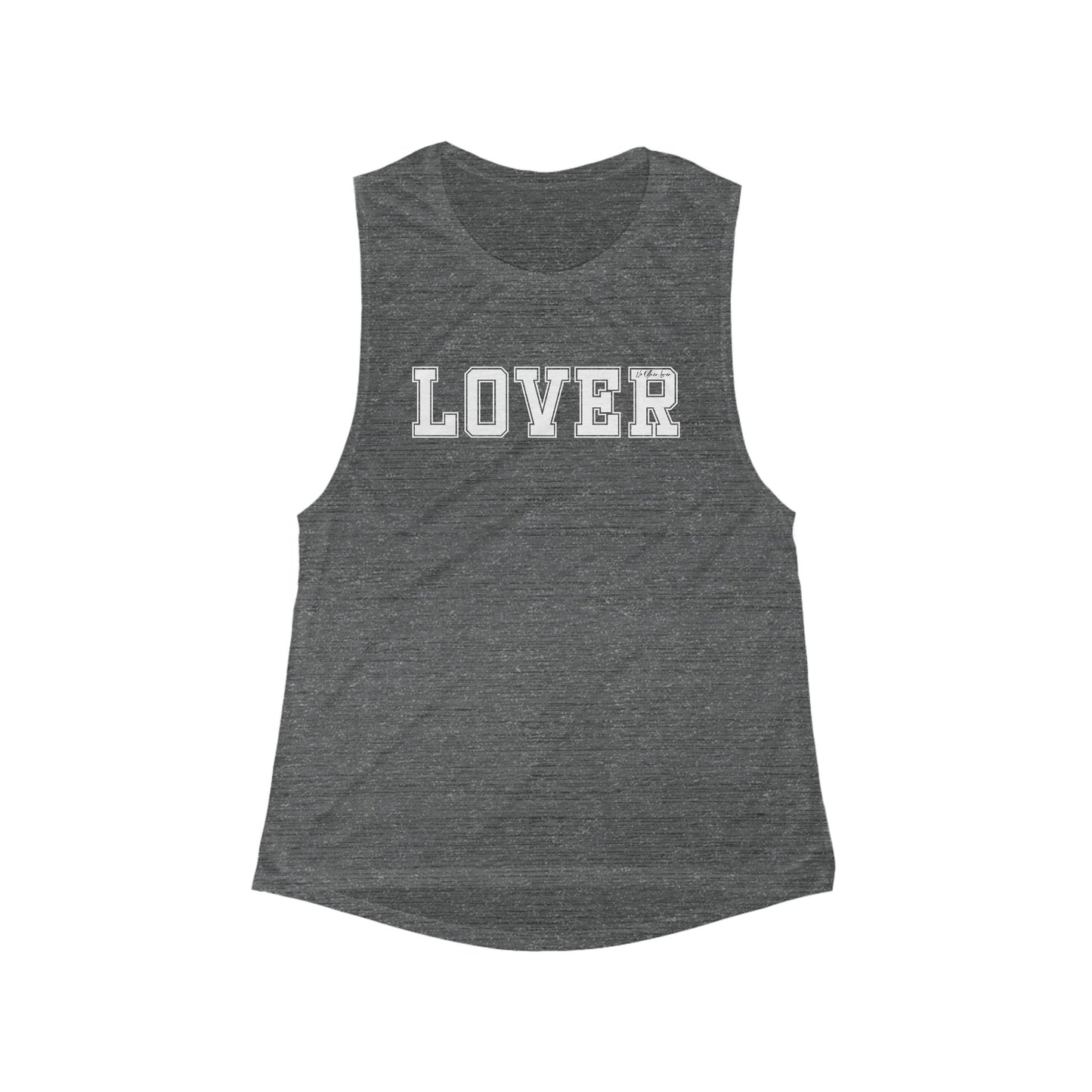 LOVER Women's Flowy Scoop Muscle Tank Top Vest
