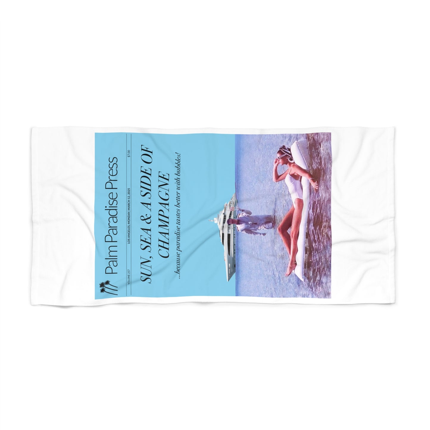 Palm Paradise 'Champagne' Beach Towel