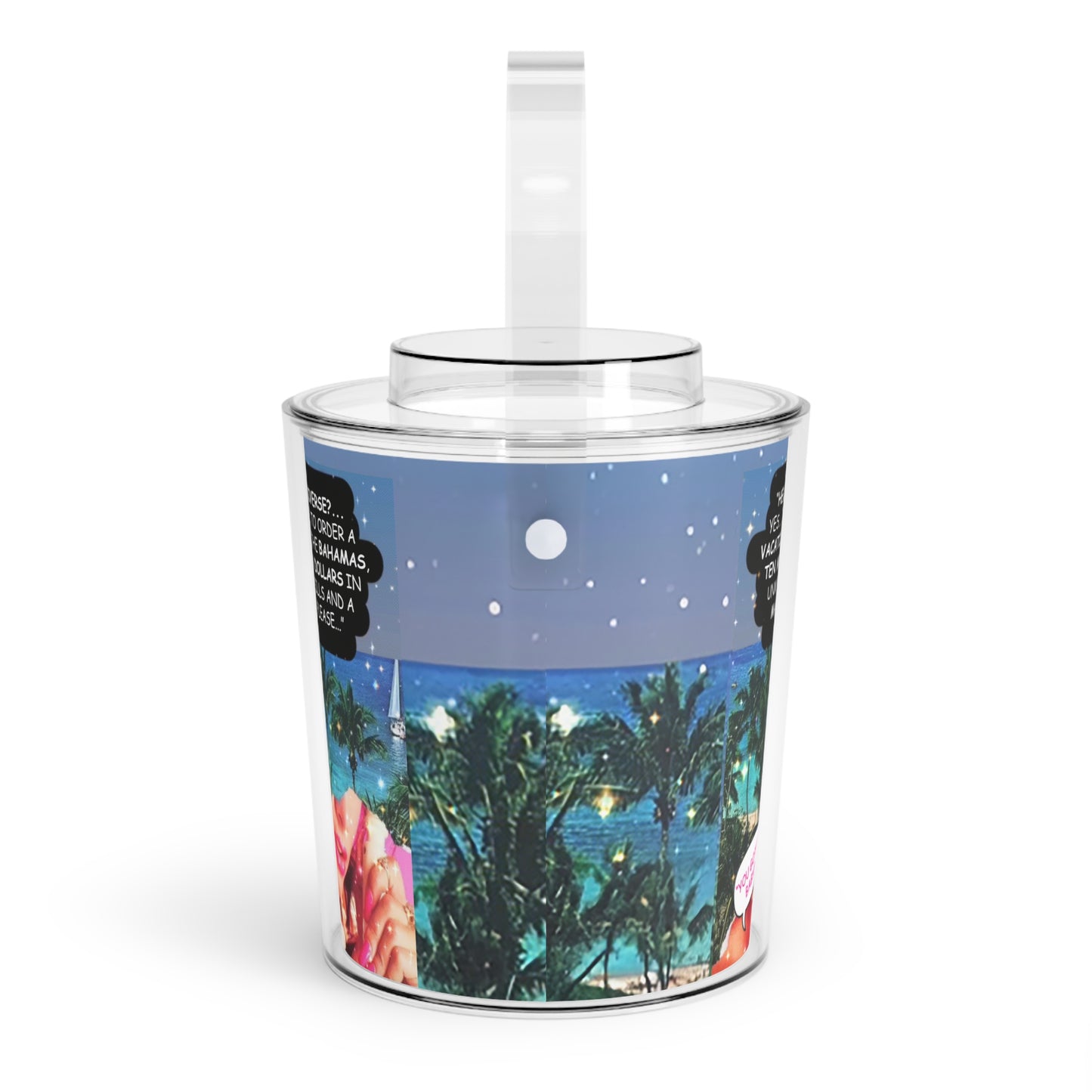 Universe Martini Ice Bucket with Tongs