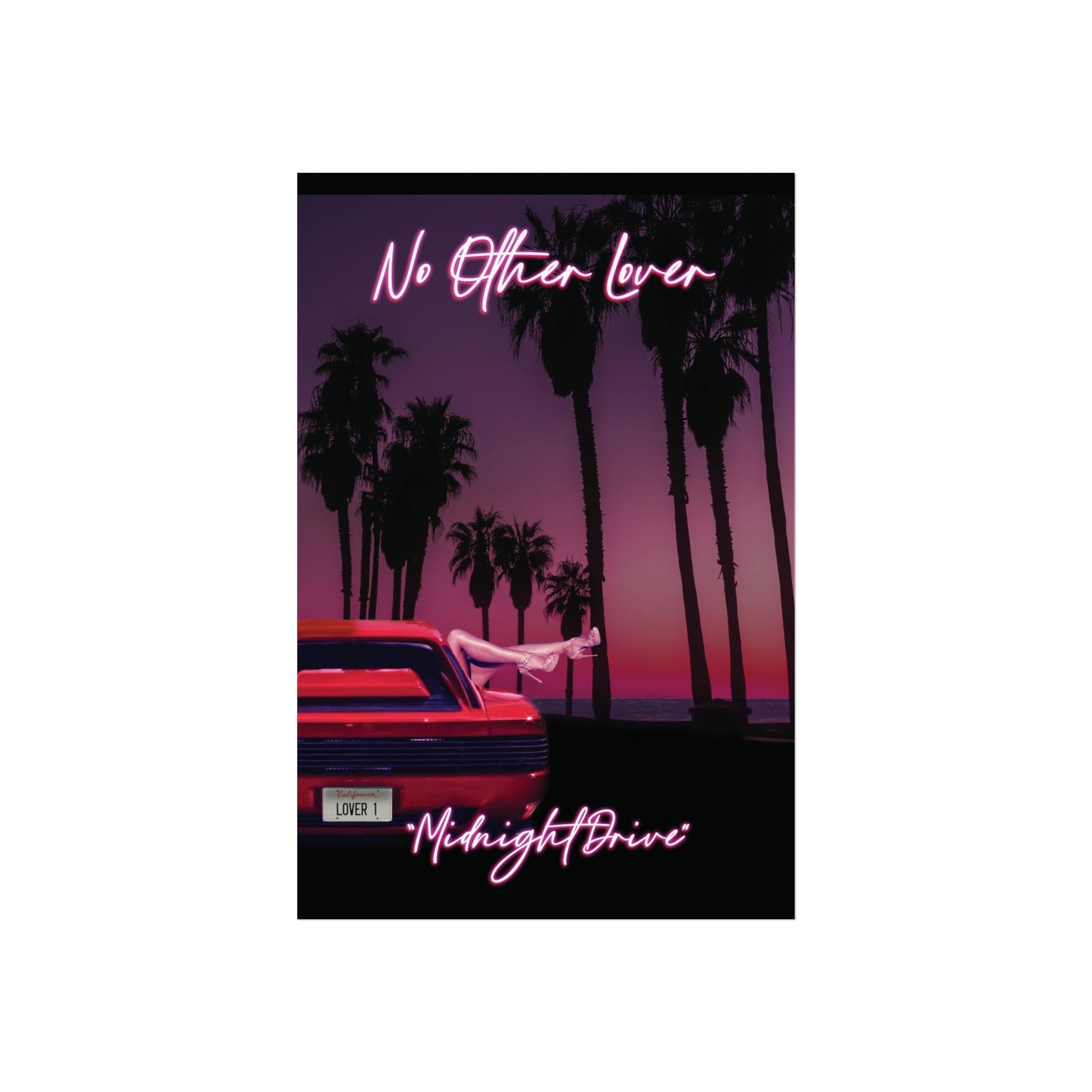 Midnight Drive - No Other Lover Band Music 80s Inspired Art Poster