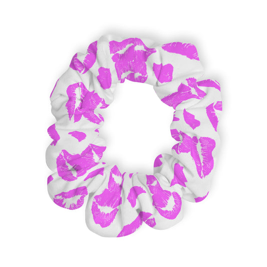 Pink Kisses Hair Tie Scrunchie