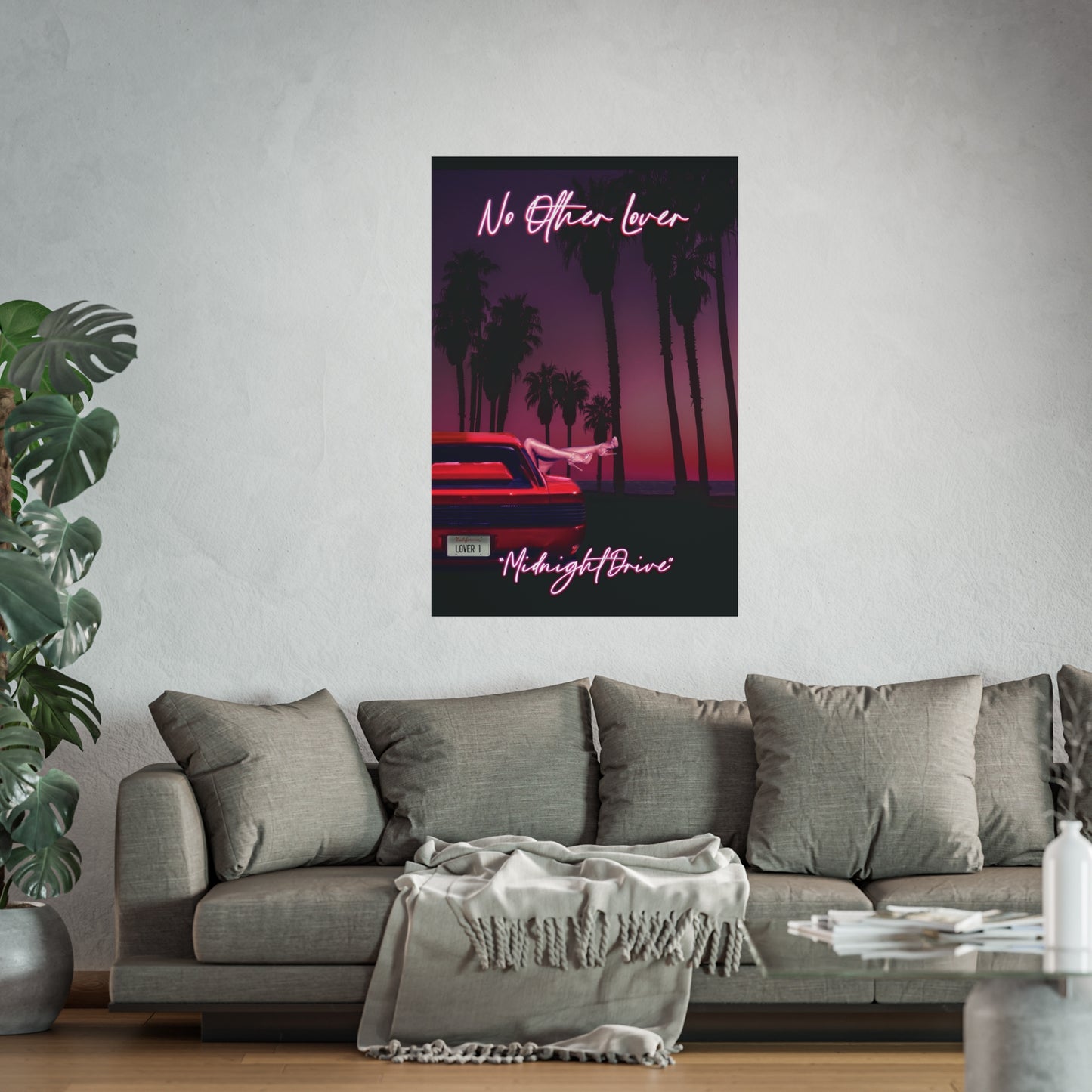 Midnight Drive - No Other Lover Band Music 80s Inspired Art Poster