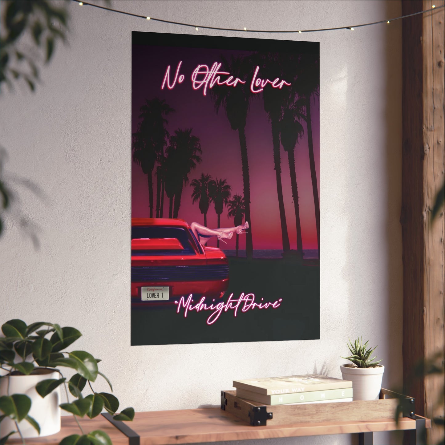 Midnight Drive - No Other Lover Band Music 80s Inspired Art Poster