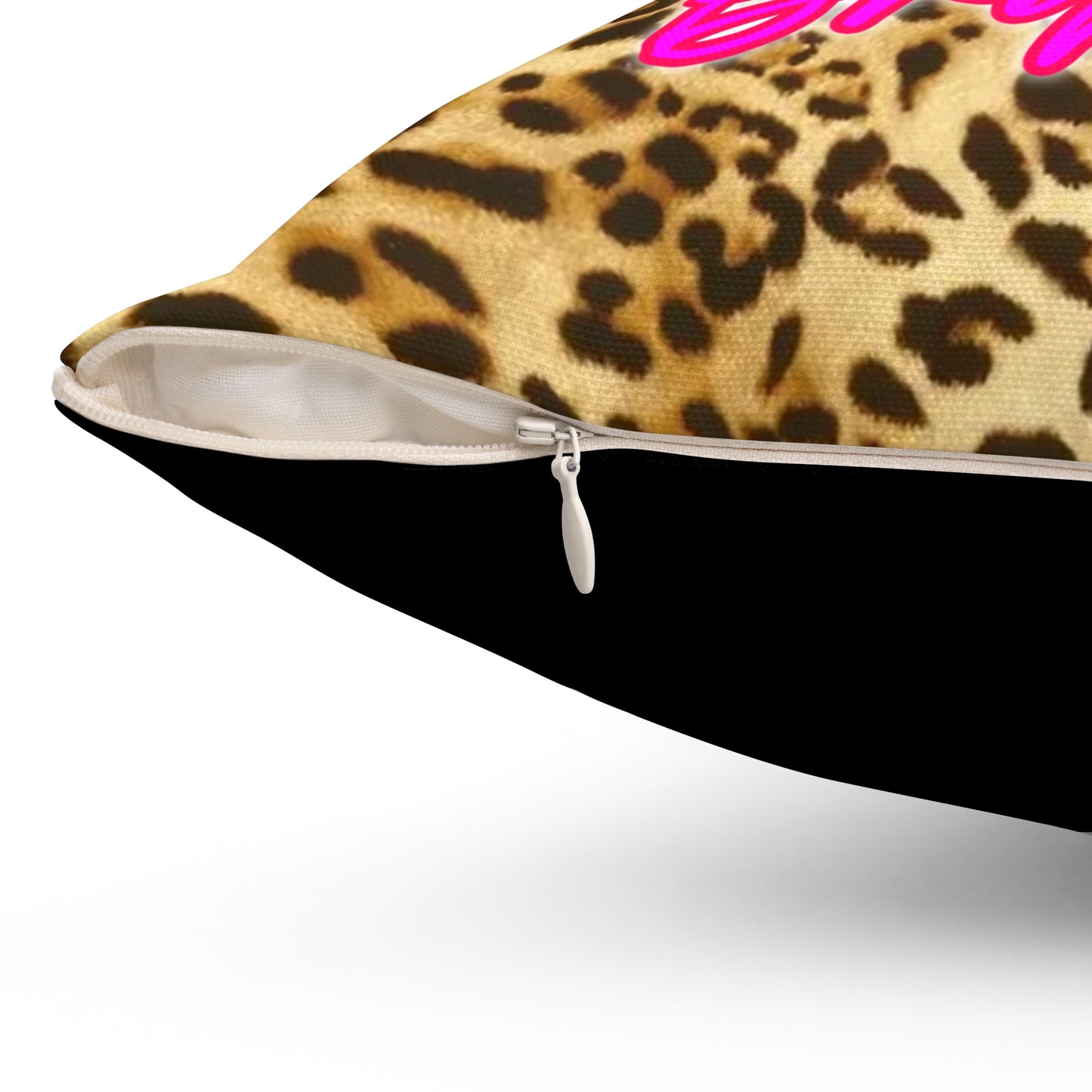 Wild Hearts Can't Be Broken Leopard Square Pillow Cushion