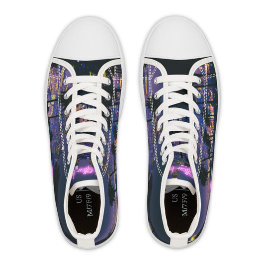 No Other Lover 'City Lights' Women's High Top Sneakers