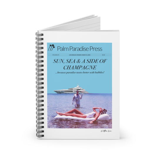 Palm Paradise 'Champagne' Spiral Ruled Notebook