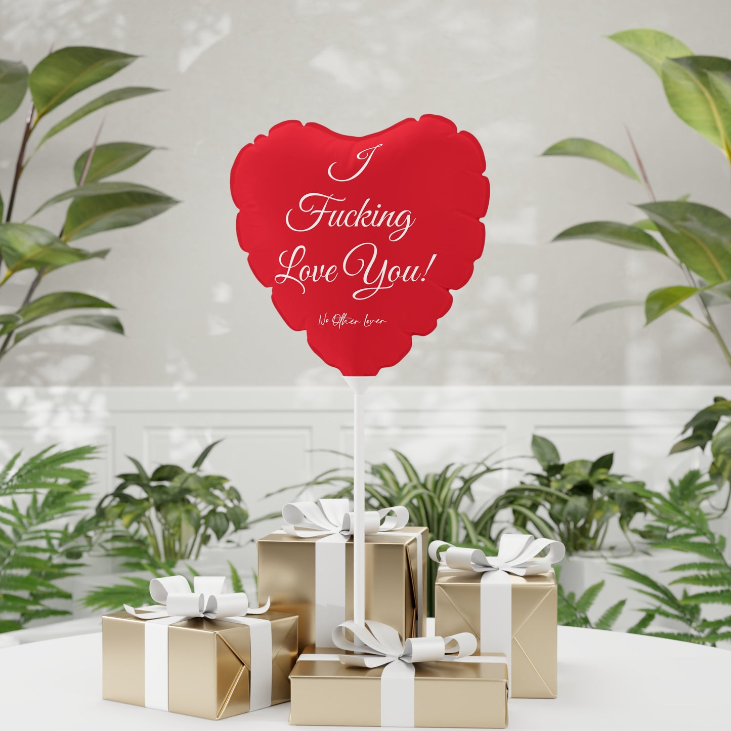‘I F’ing Love You’ Red Heart Balloon – Valentine’s Day Gift, Romantic Decor
