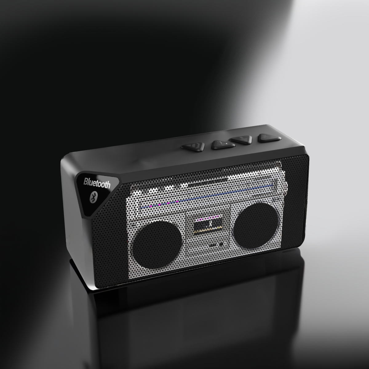 Ghetto Blaster 'Boom Box' Portable Bluetooth Speaker