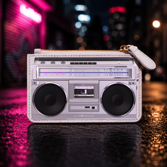 No Other Lover Ghetto Blaster 'Boom Box' Mini Wallet (White Edition)