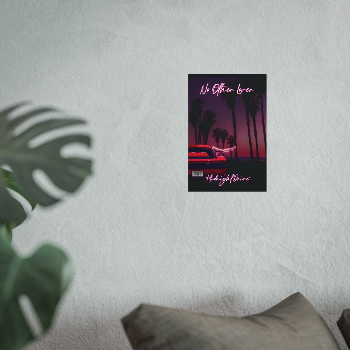 Midnight Drive - No Other Lover Band Music 80s Inspired Art Poster