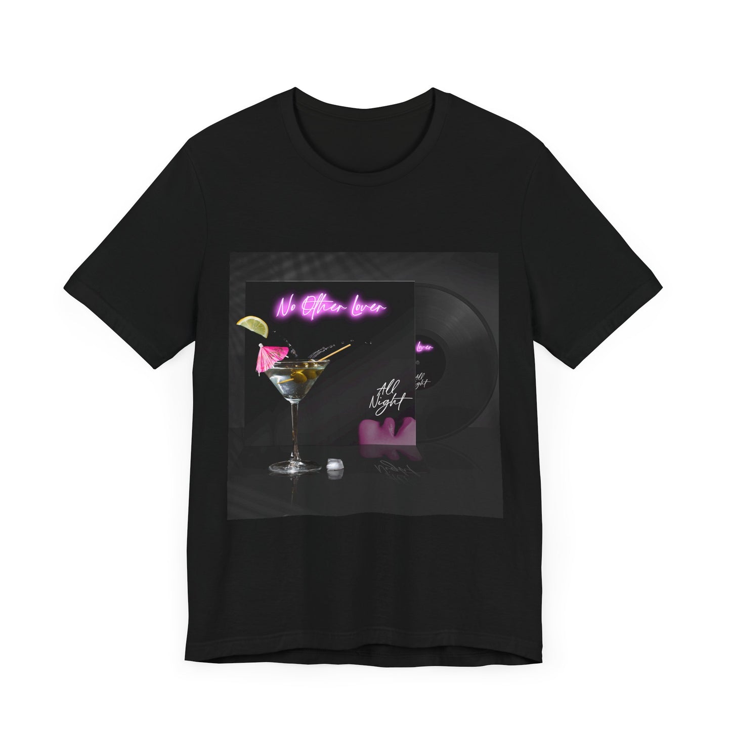 All Night 'Martini' Unisex Jersey Short Sleeve T Shirt, Music, Band Tee