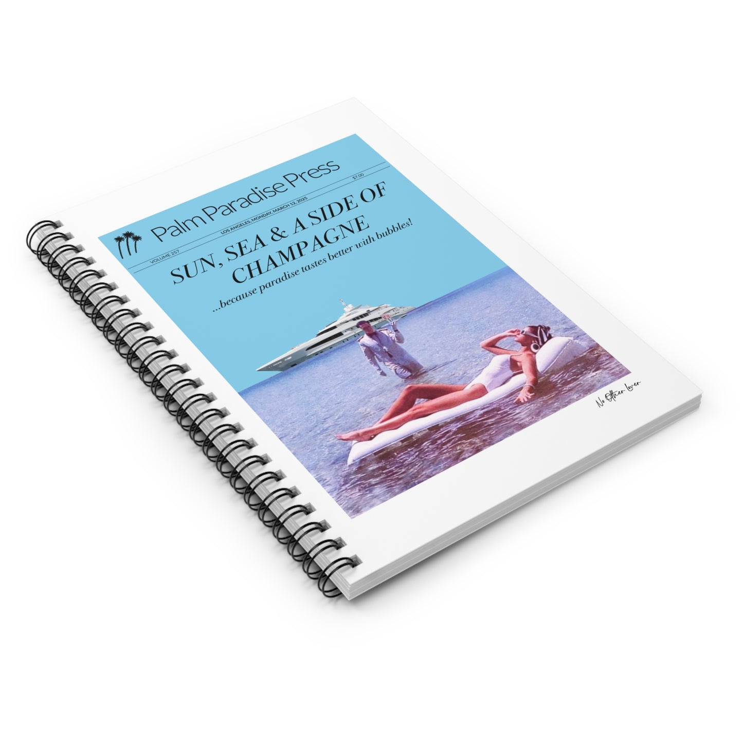 Palm Paradise 'Champagne' Spiral Ruled Notebook