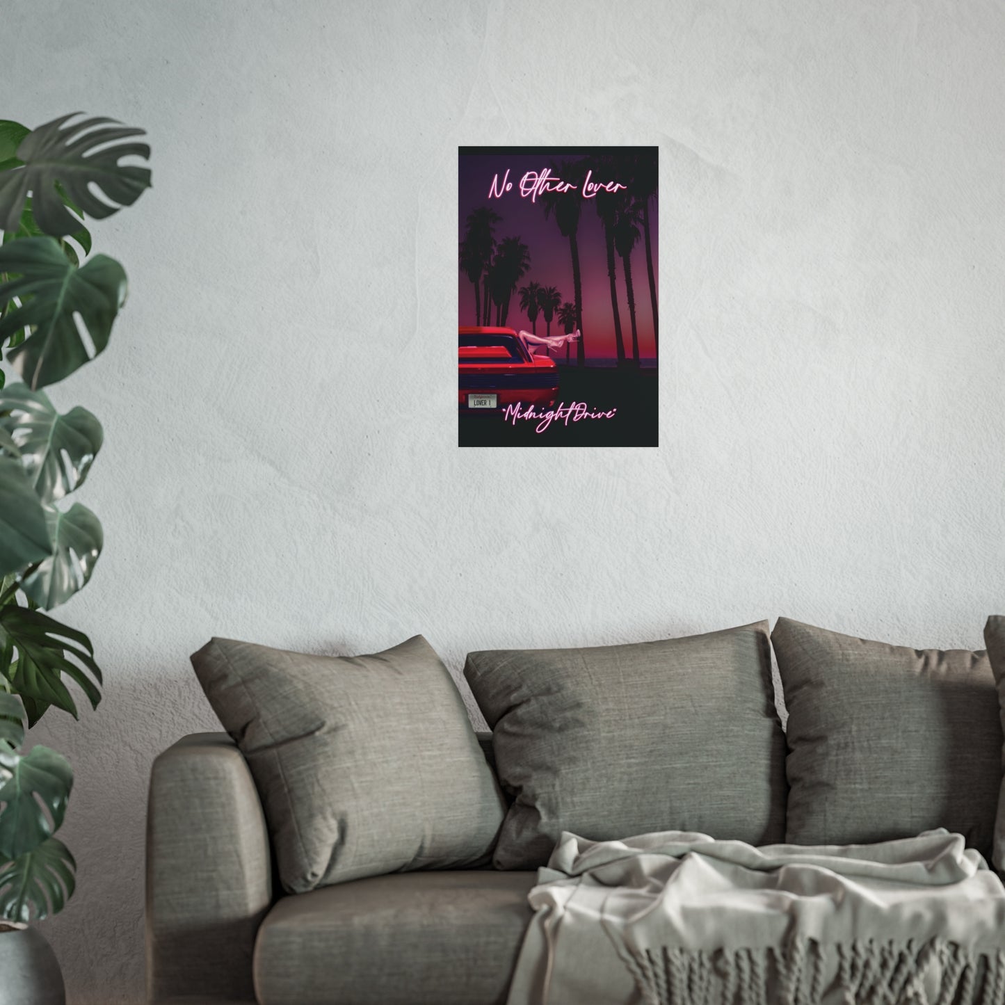 Midnight Drive - No Other Lover Band Music 80s Inspired Art Poster
