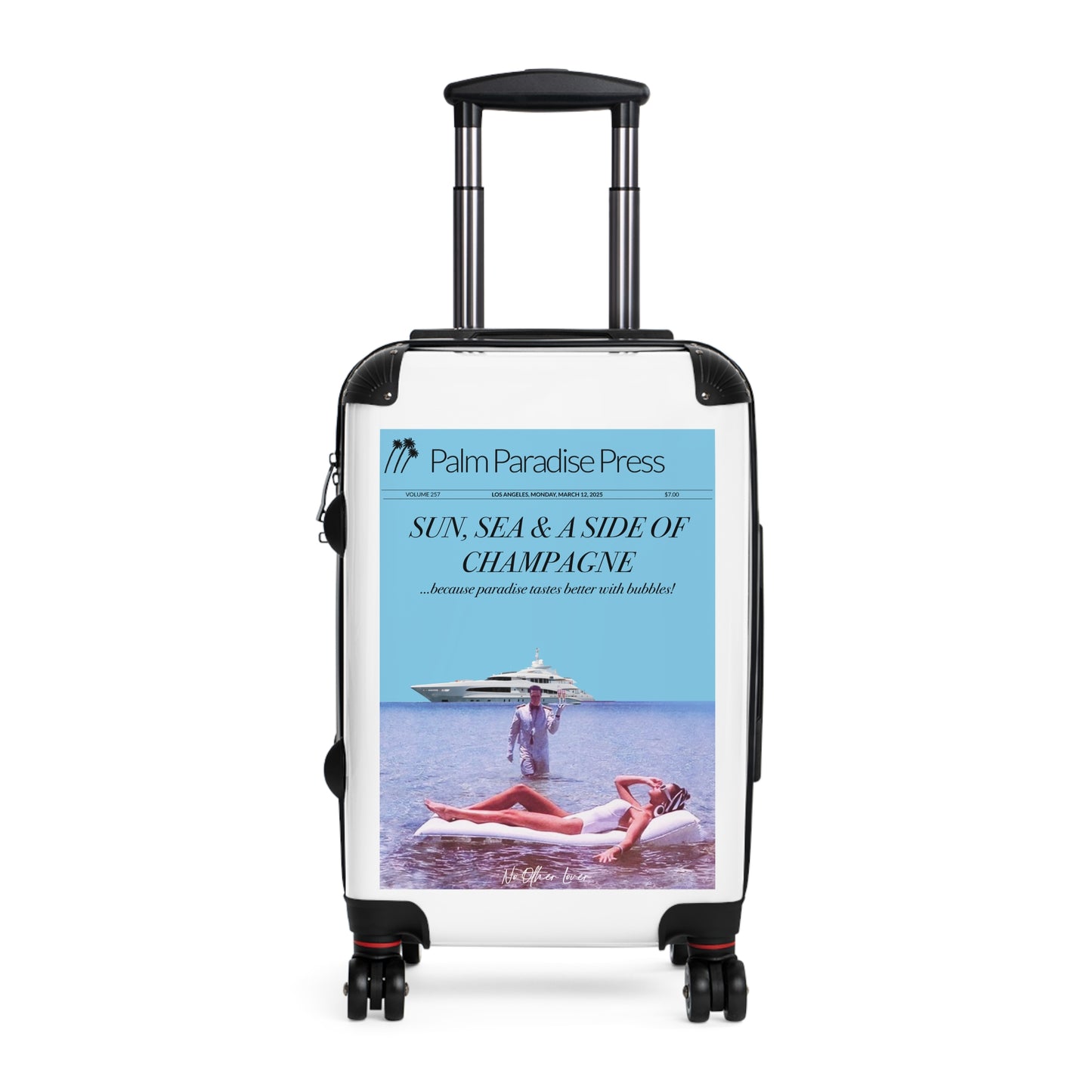 'Sun, Sea & A Side Of Champagne' Hard Shell Suitcase
