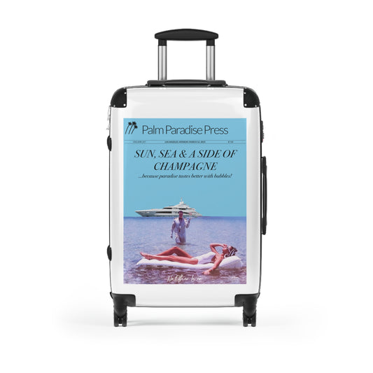 'Sun, Sea & A Side Of Champagne' Hard Shell Suitcase