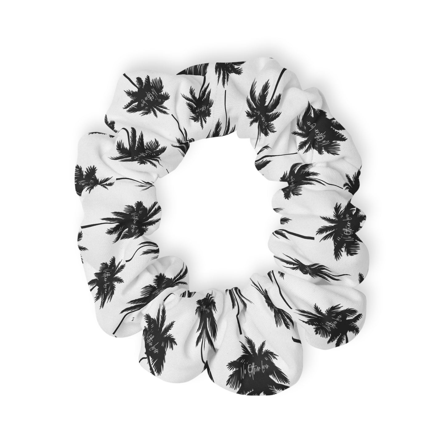 Palm Paradise Palm Tree Black & White Scrunchie