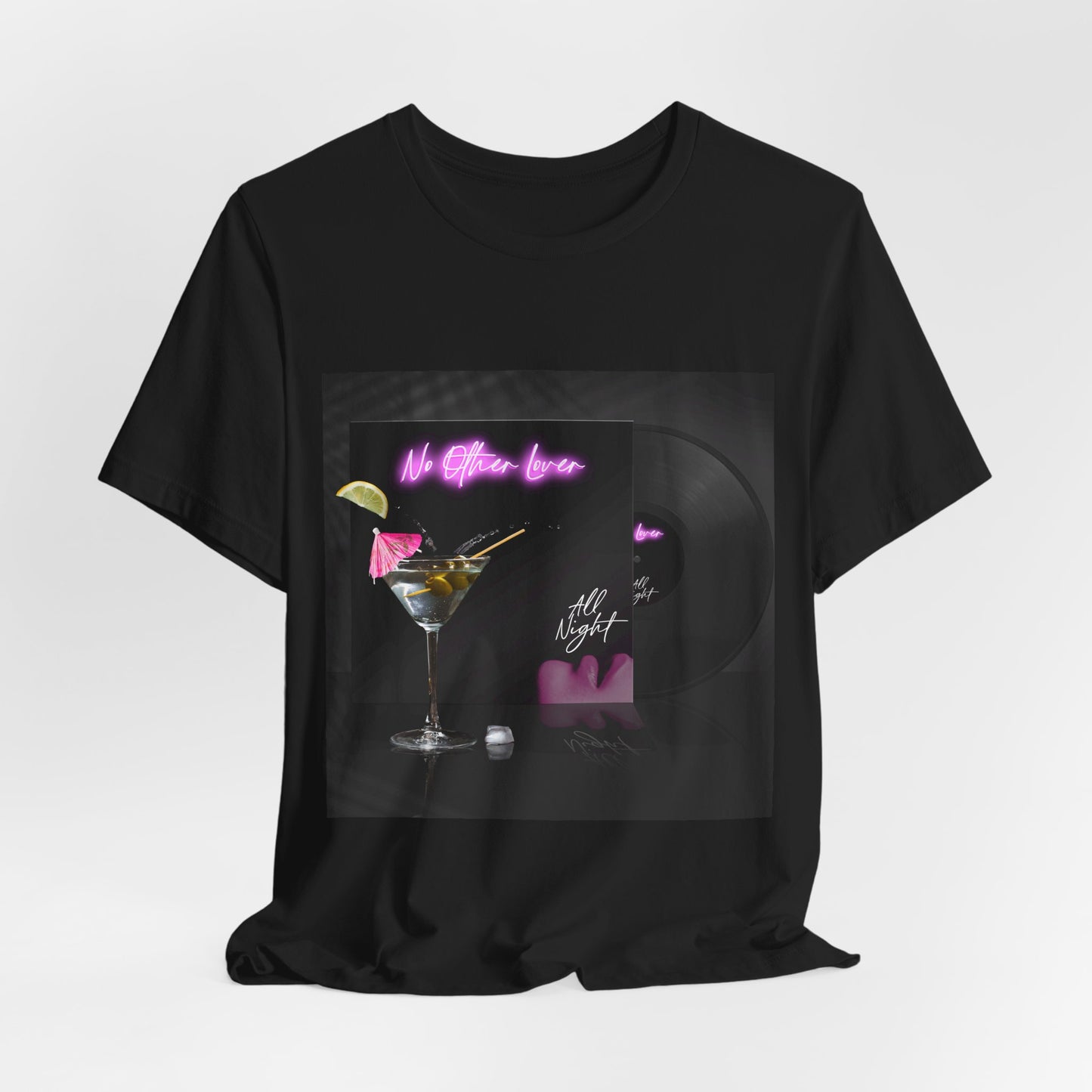 All Night 'Martini' Unisex Jersey Short Sleeve T Shirt, Music, Band Tee