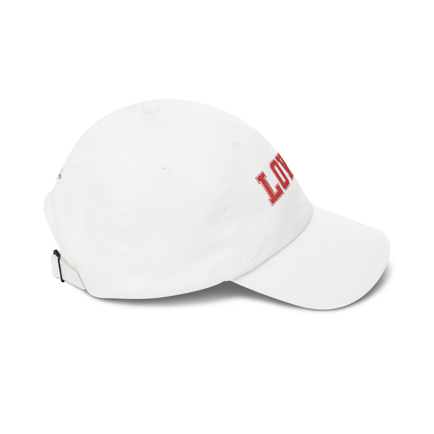 LOVER White Dad Cap, Red Embroidery | No Other Lover Signature Cap
