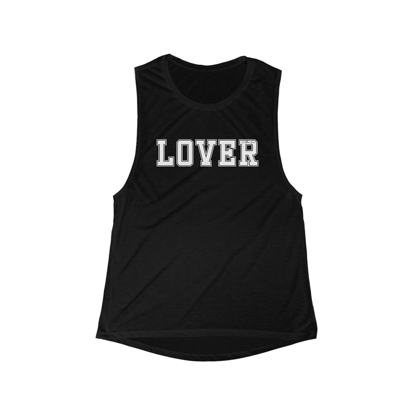 LOVER Women's Flowy Scoop Muscle Tank Top Vest