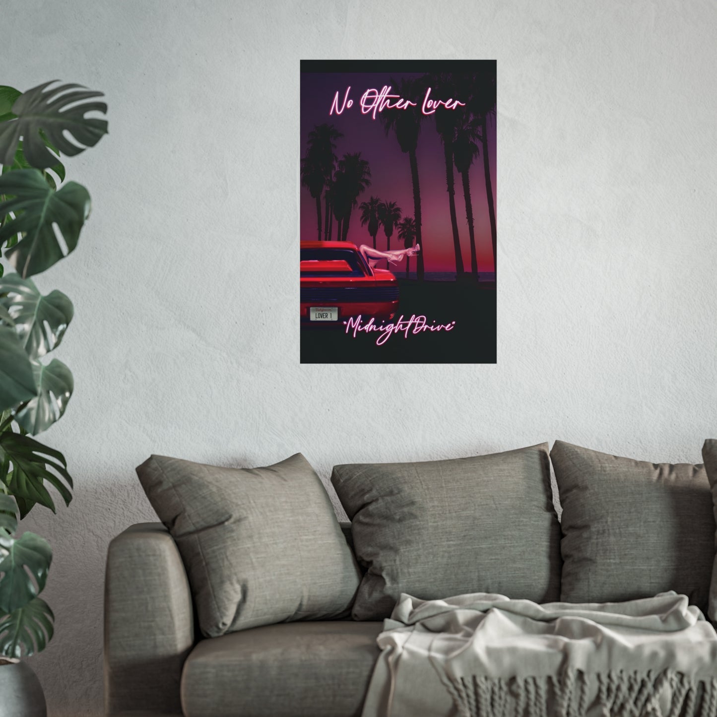 Midnight Drive - No Other Lover Band Music 80s Inspired Art Poster