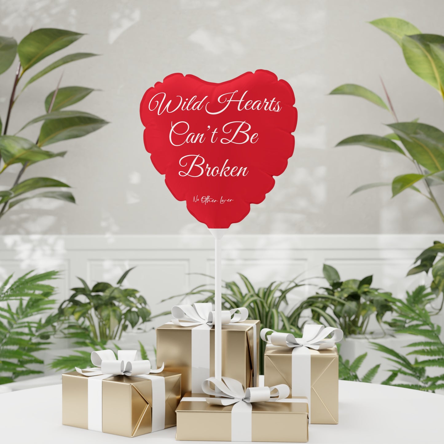 'Wild Hearts Can't Be Broken' Red Heart Balloon – Valentine’s Day Gift, Romantic Decor