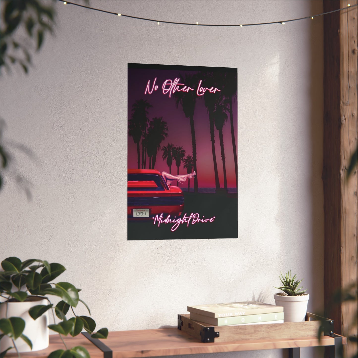 Midnight Drive - No Other Lover Band Music 80s Inspired Art Poster