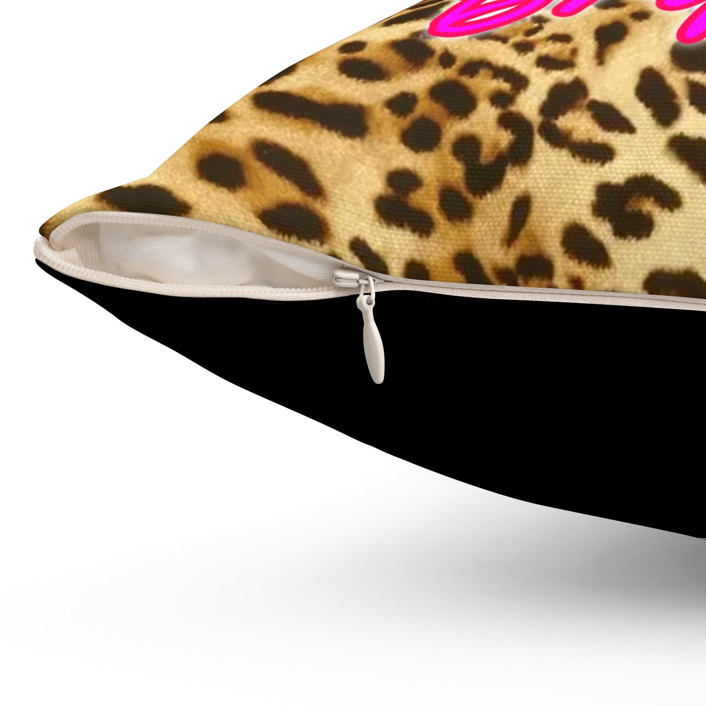 Wild Hearts Can't Be Broken Leopard Square Pillow Cushion