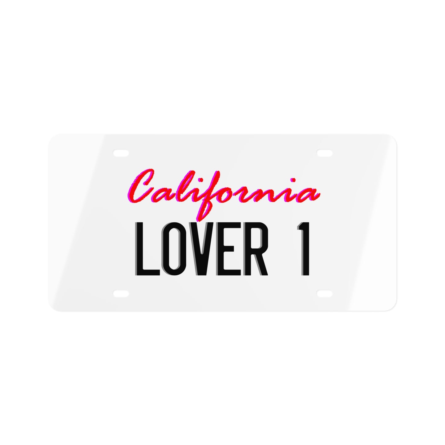 LOVER 1 California License Plate