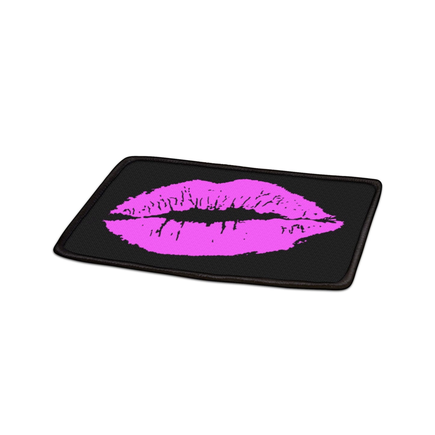 Pink Lipstick Kiss Iron-On Patch - Embroidery Appliques, Fabric Stickers
