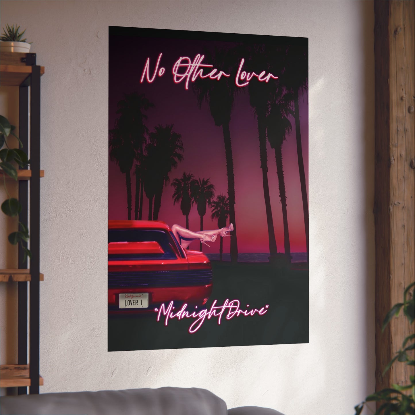 Midnight Drive - No Other Lover Band Music 80s Inspired Art Poster