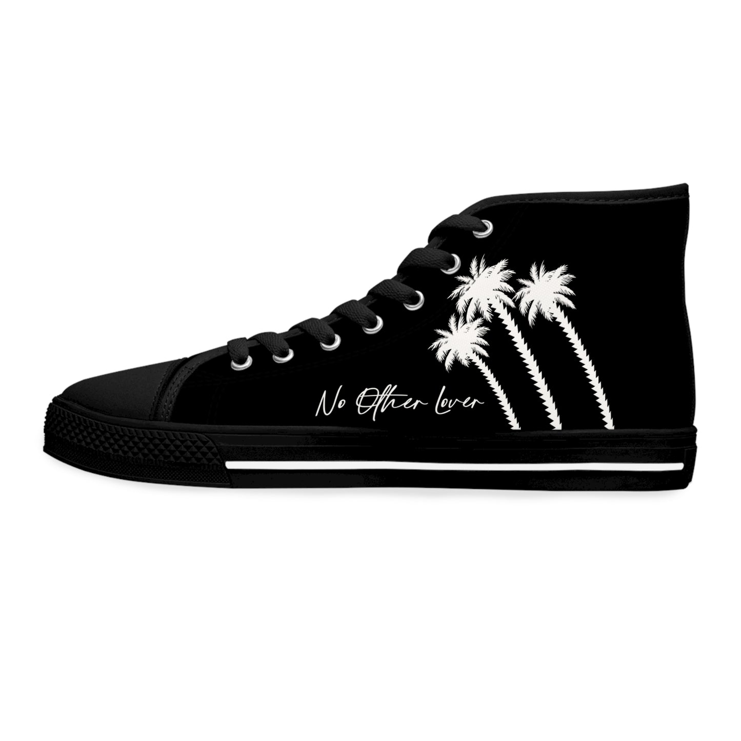 No Other Lover Palm Paradise Baskets Montantes Femme (Édition Noire)