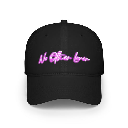 No Other Lover - Neon Pink Logo Low Profile Baseball Cap 80s Music Band