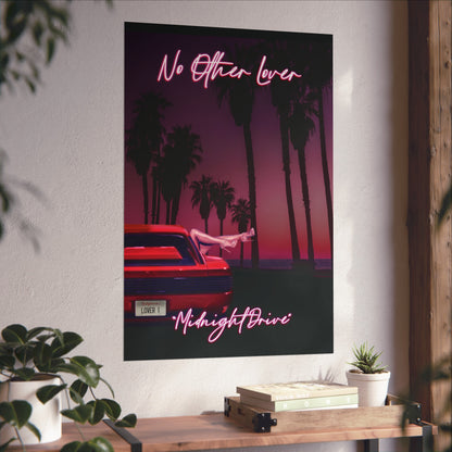 Midnight Drive - No Other Lover Band Music 80s Inspired Art Poster
