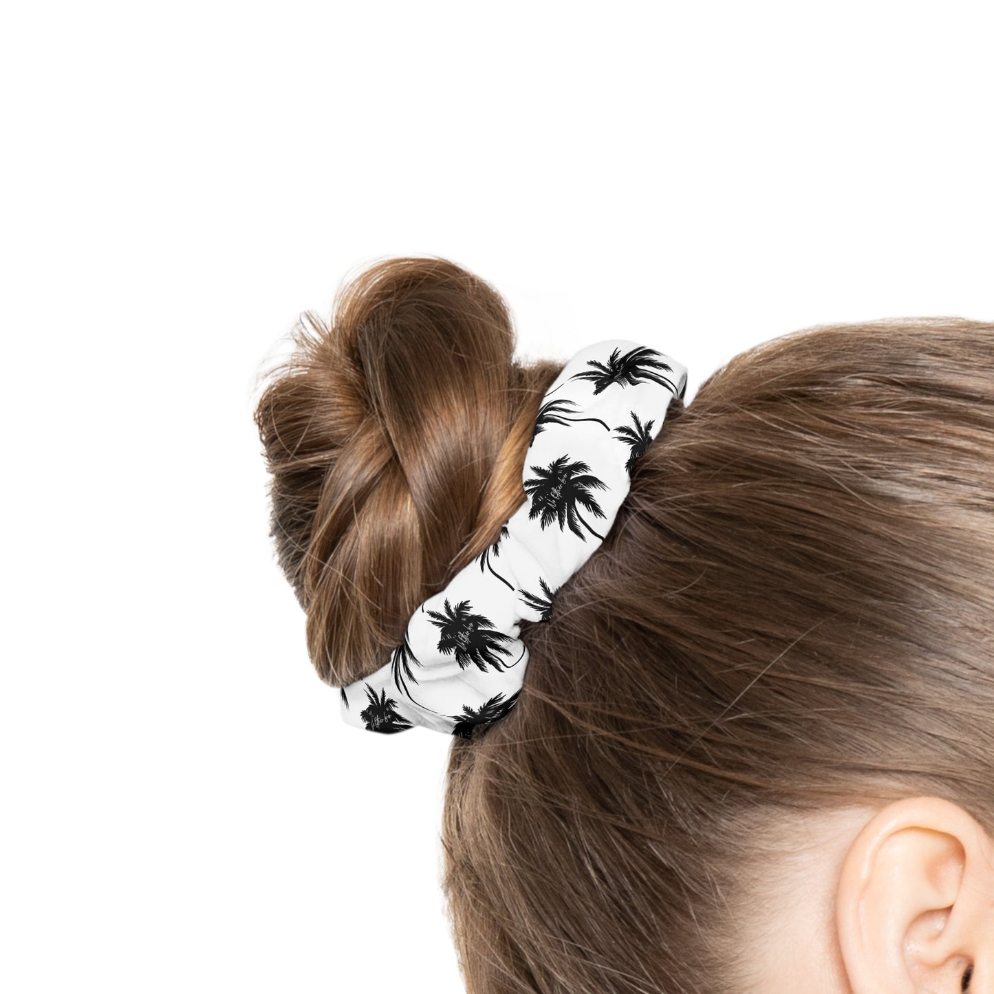 Palm Paradise Palm Tree Black & White Scrunchie